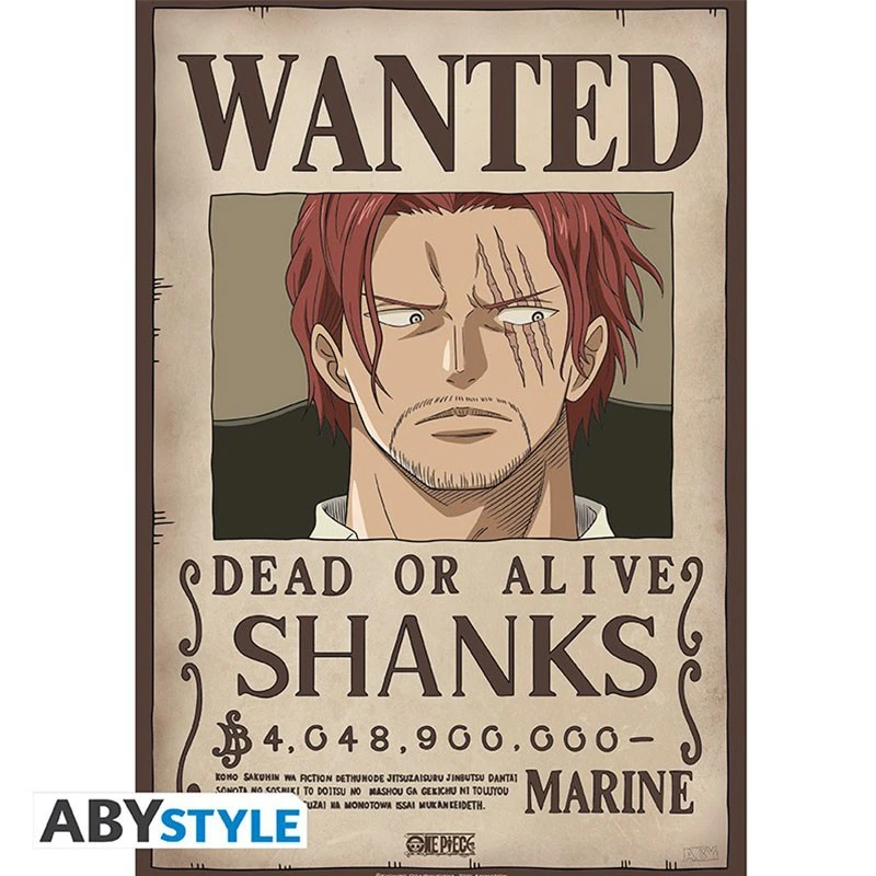 One Piece - Affiche Wanted Shanks 3 One Piece - Affiche Wanted Shanks
