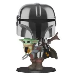 The Mandalorian Avec Baby Yoda - POP Super Sized